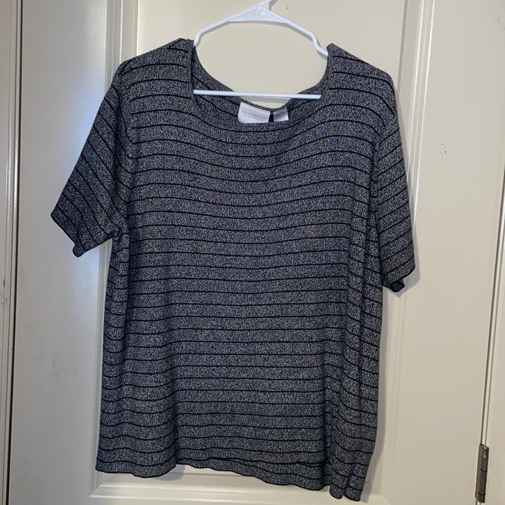 Grey black stripped shirt